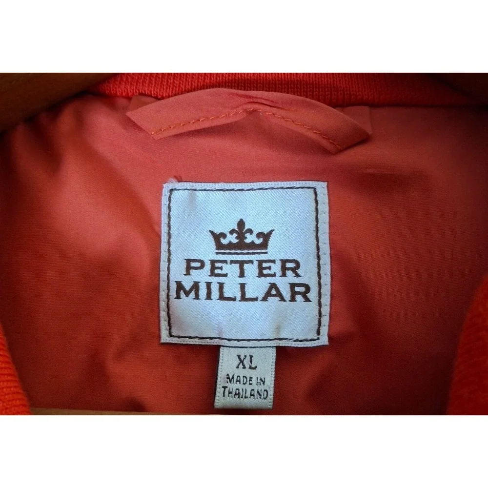 Peter Millar Hyperlight Gust Windbreaker Men's XL Orange Jacket Vented Golf
